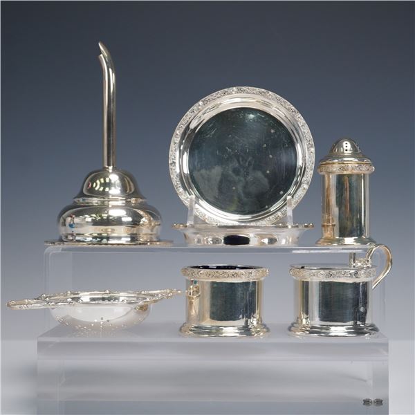 9pc English Silver Plated Table Accessories