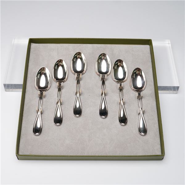 Christofle Demitasse Silverplated Spoons,Set for 6