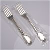 Image 1 : 2pc Buccellati Sterling Silver Dinner Forks, Monte Mario Pattern