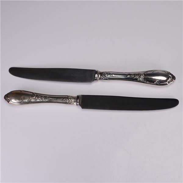 2pc Buccellati Sterling Silver New French Hollow Dinner Knives, Monte Mario