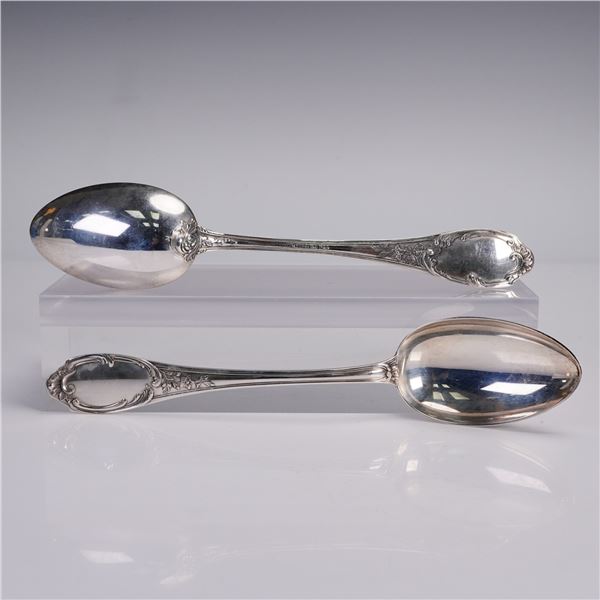 2pc Buccellati Sterling Silver Tablespoons, Monte Mario Pattern