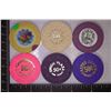 Image 1 : 6-50 CENT PLASTIC CASINO CHIPS: EMERALD PRINCESS