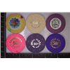 Image 2 : 6-50 CENT PLASTIC CASINO CHIPS: EMERALD PRINCESS