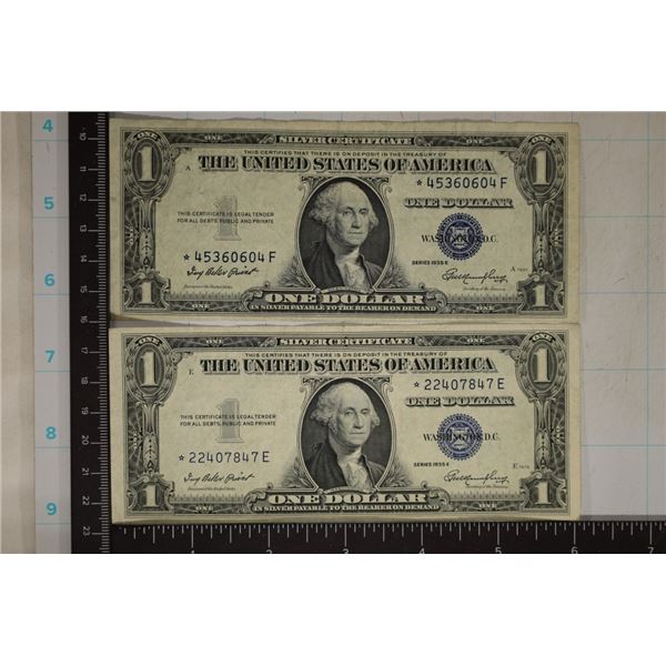 2-1935-E US $1 SILVER CERT STAR NOTES, XF-AU+