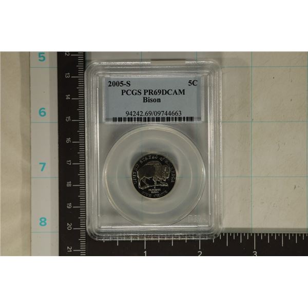 2005-S BISON NICKEL PCGS PR69 DCAM