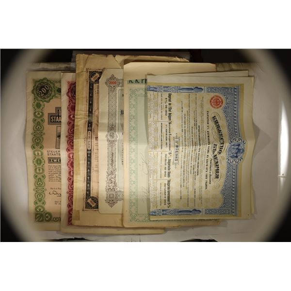 SIX VINTAGE FOREIGN STOCK CERTIFICATES: AUSTRIA,
