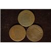 Image 1 : 3 US LARGE CENTS: 1-1852 & 2 NO DATE
