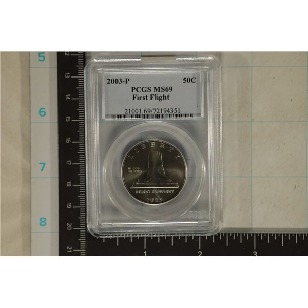 2003-P FIRST FLIGHT HALF DOLLAR PCGS MS69