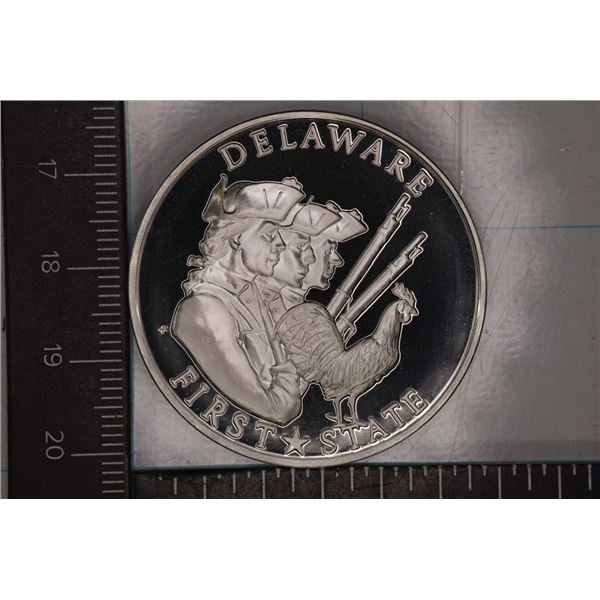 1.17 OZ. PROOF STERLING SILVER "DELAWARE" STATE