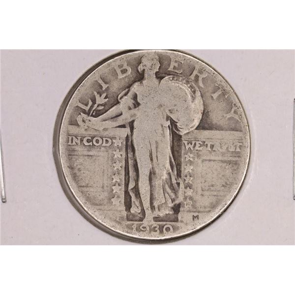 1930 SILVER STANDING LIBERTY QUARTER
