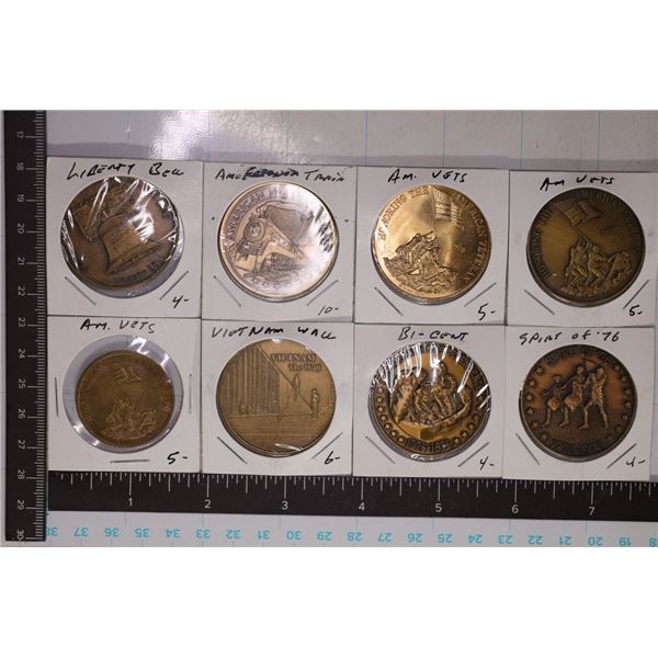 8 METAL UNITED STATES BICENTENNIAL & SOUVINER