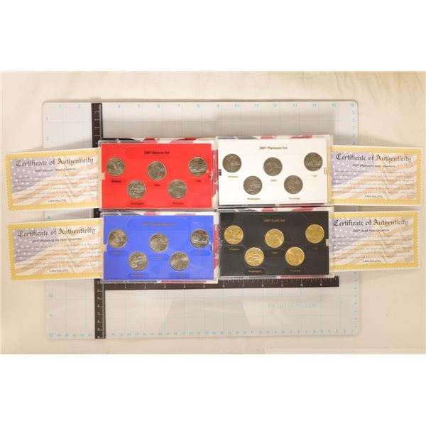 2007 US QUARTER SETS ALL WITH BOXES: