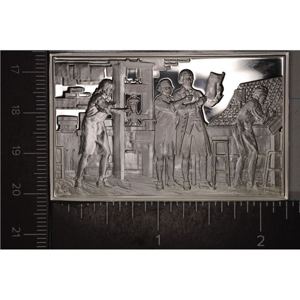 2.07 OZ. PROOF  STERLING SILVER INGOT BICENTENNIAL