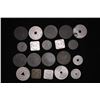 Image 2 : 20 ASSSORTED VINTAGE METAL STATE TAX TOKENS: