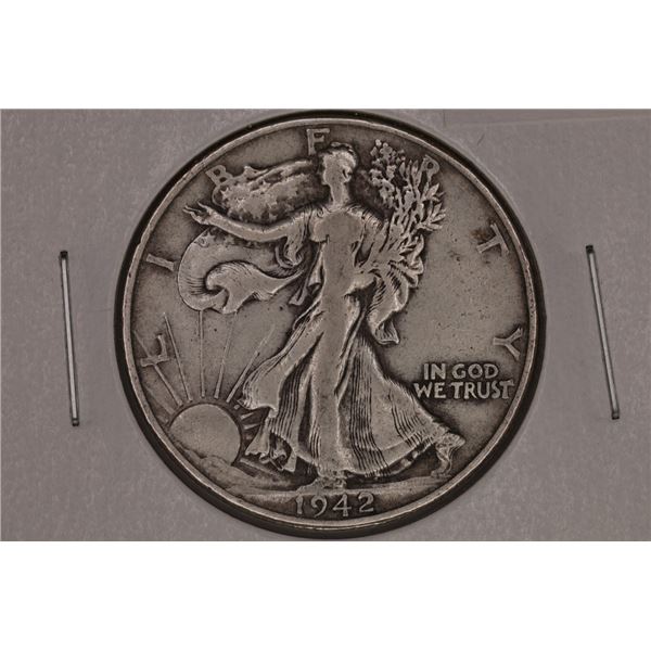 1942-D SILVER WALKING LIBERTY HALF DOLLAR