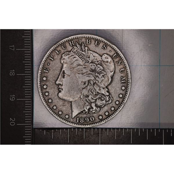 1890-O MORGAN SILVER DOLLAR WHIZZED