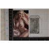 Image 2 : NUDE 1 OZ. .999 SILVER ART BAR WITH CERT. #8 OF