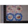 Image 1 : 4 NEVEDA FRONTIER PLASTIC CASINO CHIPS: 2-$1 &