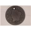 Image 1 : 1827 US LARGE CENT WITH HOLE AND BENT
