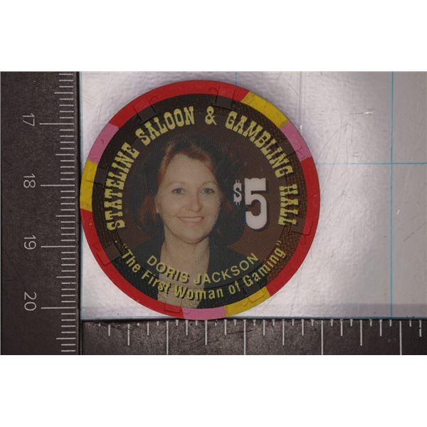 $5 SATELITE STATELINE GAMBLING HALL CHIP "DORIS