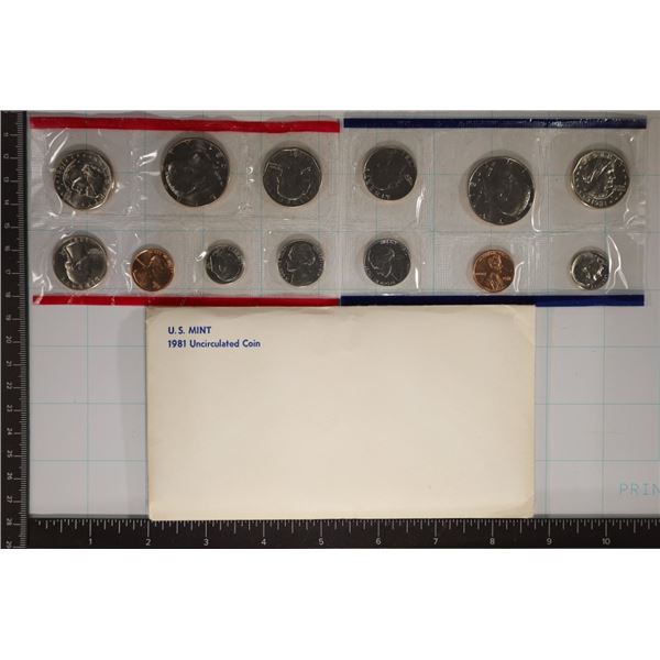 1981 US MINT SET (UNC) P/D/S (WITH ENVELOPE)