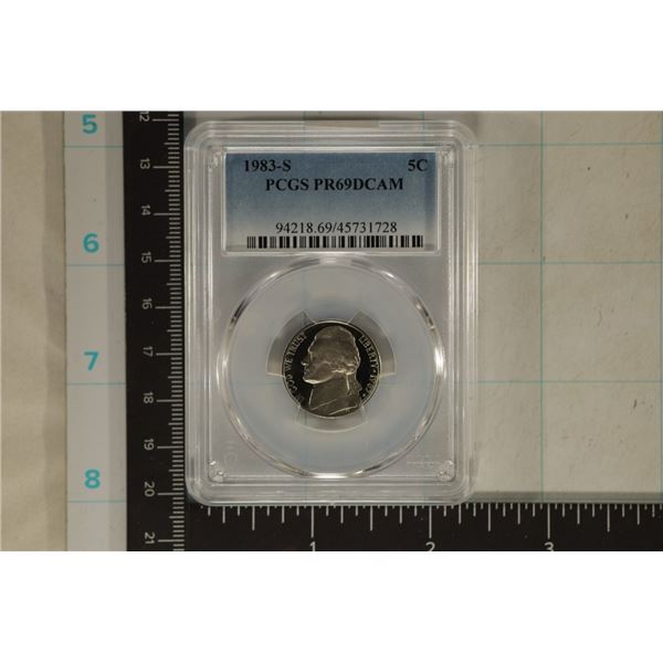 1983-S JEFFERSON NICKEL PCGS PR69 DCAM
