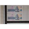 Image 2 : 2-1991 BULGARIA CRISP UNC 20 LEVA BILLS WITH