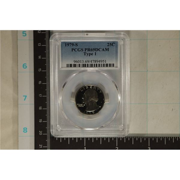 1979-S TYPE I WASHINGTON QUARTER PCGS PR69 DCAM