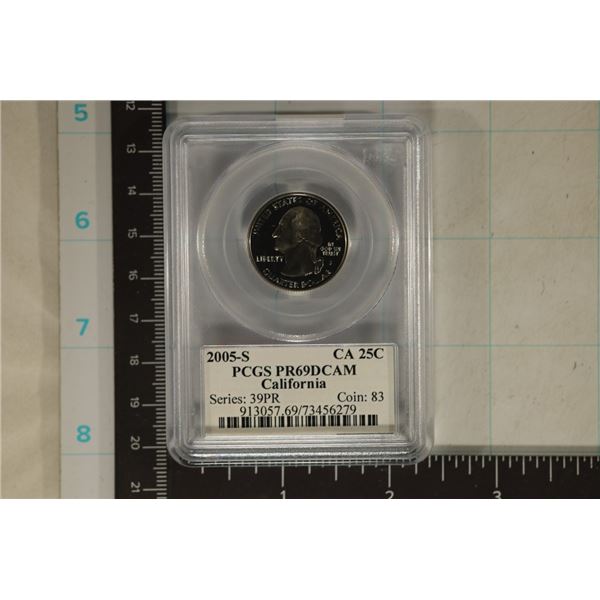 2005-S CALIFORNIA QUARTER PCGS PR69 DCAM