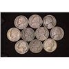 Image 1 : 10 JEFFERSON 35% SILVER WAR NICKELS: 1943-1945