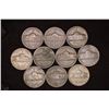 Image 2 : 10 JEFFERSON 35% SILVER WAR NICKELS: 1943-1945