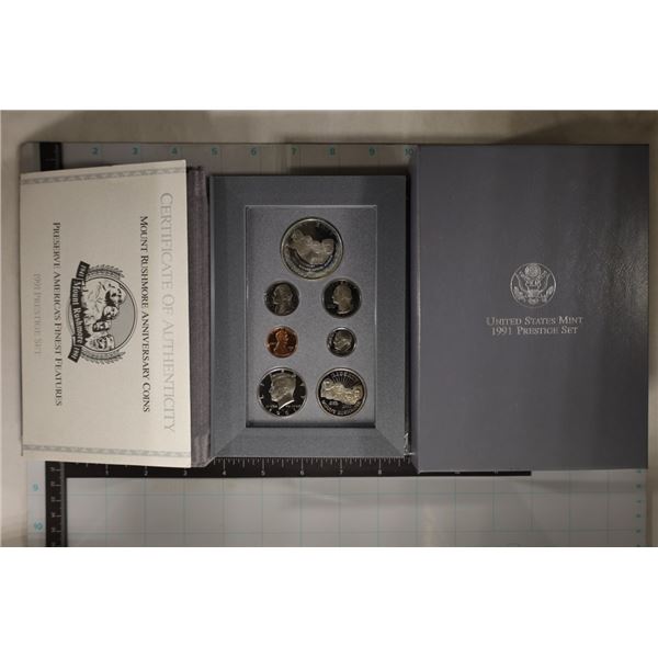 1991 US PRESTIGE PROOF SET WITH BOX AND
