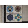 Image 1 : 3-CLAY & 1-PLASTIC CASINO $1 CASINO CHIPS: SILVER