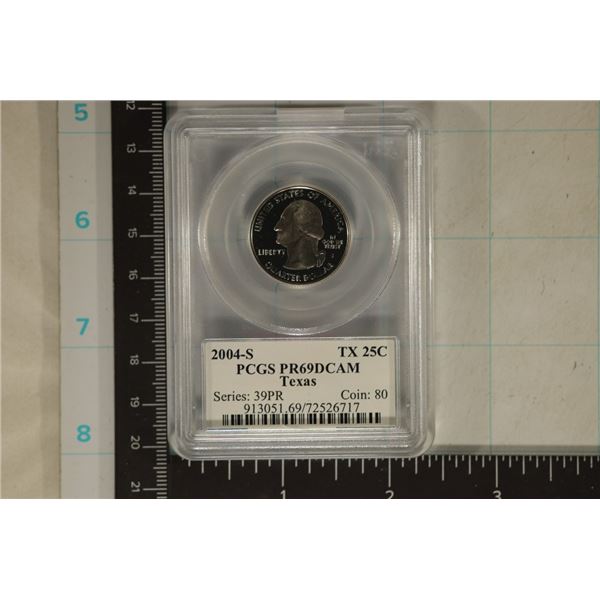 2004-S TEXAS QUARTER PCGS PR69 DCAM