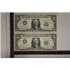 Image 1 : 2-1974 US $1 FRN CRISP UNC BILLS WITH CONSECUTIVE