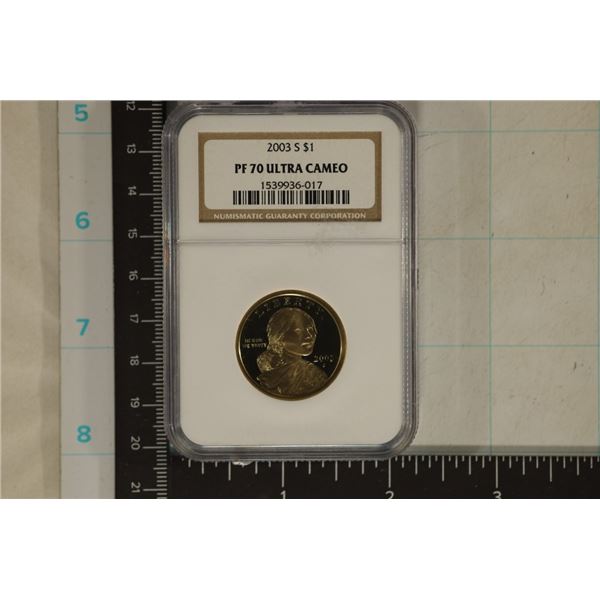 2003-S SACAGAWEA DOLLAR NGC PF70 ULTRA CAMEO