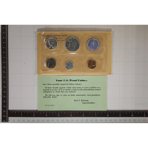 1960 US SILVER PROOF SET (WITH ENVELOPE)