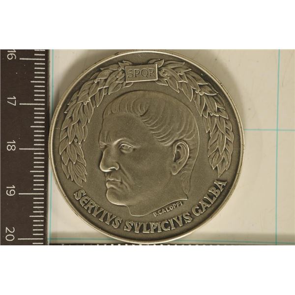 1.28 TROY OZ. STERLING SILVER CAESAR'S MEDAL