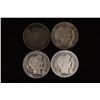 Image 1 : 1904, 1908, 1914-D & 1916-S SILVER BARBER DIMES