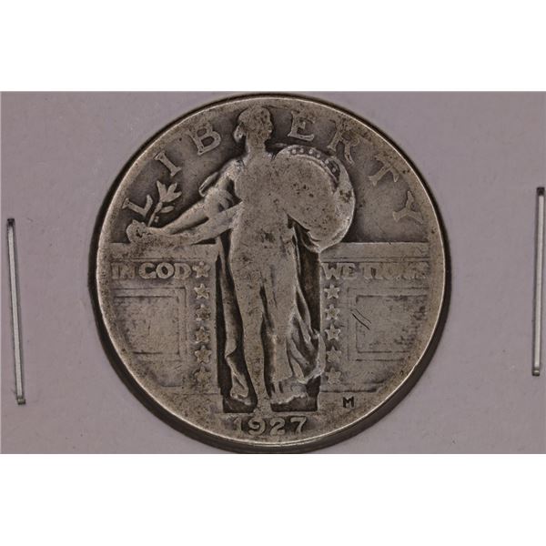 1927 SILVER STANDING LIBERTY QUARTER