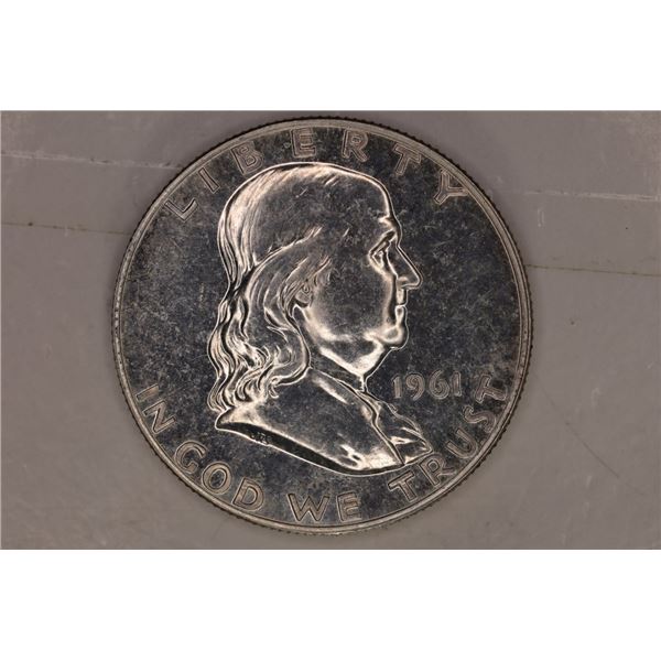 1961 SILVER FRANKLIN HALF DOLLAR. PROOF SOME