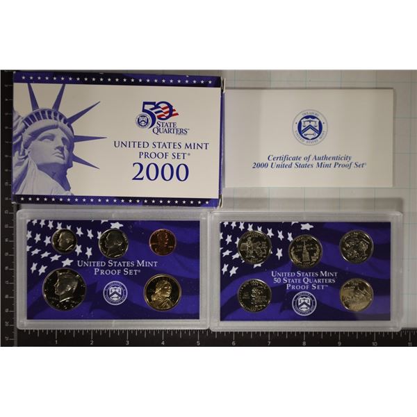 2000 US PROOF SET (WITH BOX) & CERTIFICATE