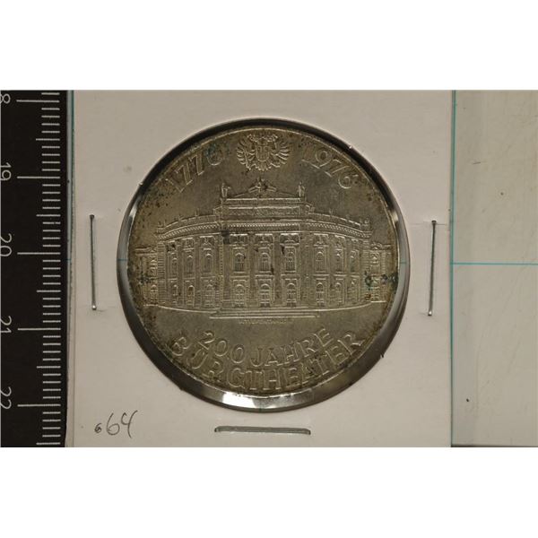 1976 AUSTRIA SILVER 100 SHILLING COIN .4938 OZ.