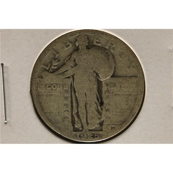 1925 SILVER STANDING LIBERTY QUARTER