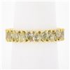 Image 3 : 18K Gold Alternating Pear Fancy Yellow Diamond Eternity Wedding Stack Band Ring