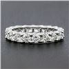 Image 5 : Classic 14k White Gold 2.94 ctw Shared Prong Set Round Diamond Eternity Band Rin