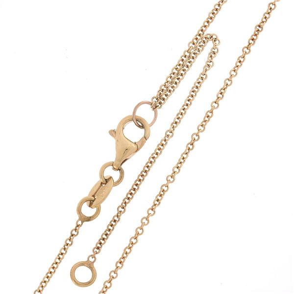 New 14K Rose Gold Emerald Cut Channel Set Blue Topaz Solitaire Pendant & Chain