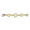Image 6 : Antique Victorian 15k Gold Bezel Set Oval Cabochon Opal & Diamond Bar Pin Brooch