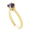 Image 7 : NEW 14K Yellow Gold 1.03 ctw Round Prong Amethyst Petite Classic Solitaire Ring
