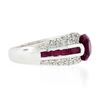Image 5 : Sonia B. 18k Gold Cushion Pink Tourmaline Solitaire Spinel & Diamond Band Ring